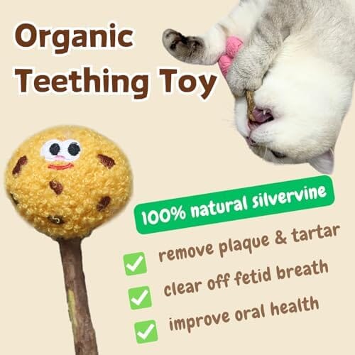 4 Pack Catnip & Silvervine Lollipops Cat Toys Pet Clever