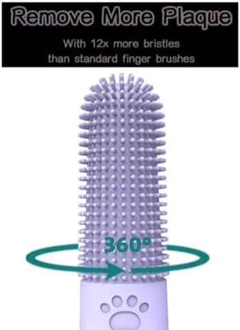 4Pcs 360° Pet Finger Toothbrush Toothbrush Pet Clever