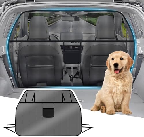 51.2" Wide Dog Car Divider Back Seat Barrier Behind Front Seats Travel Pet Clever