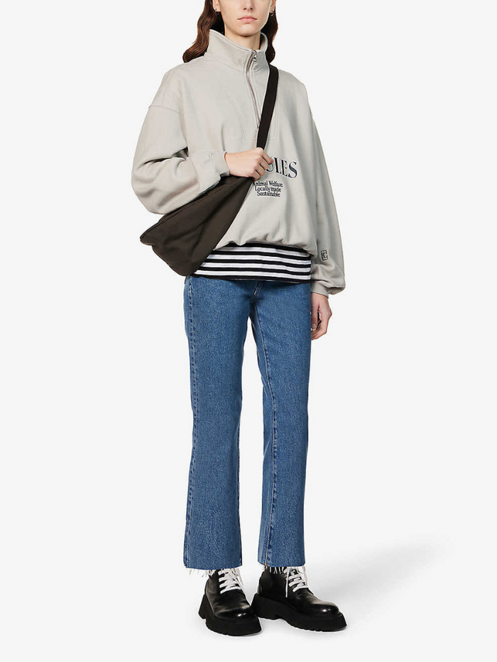 7 For All Mankind Logan Stovepipe Blaze Jeans with Raw Cut Hem