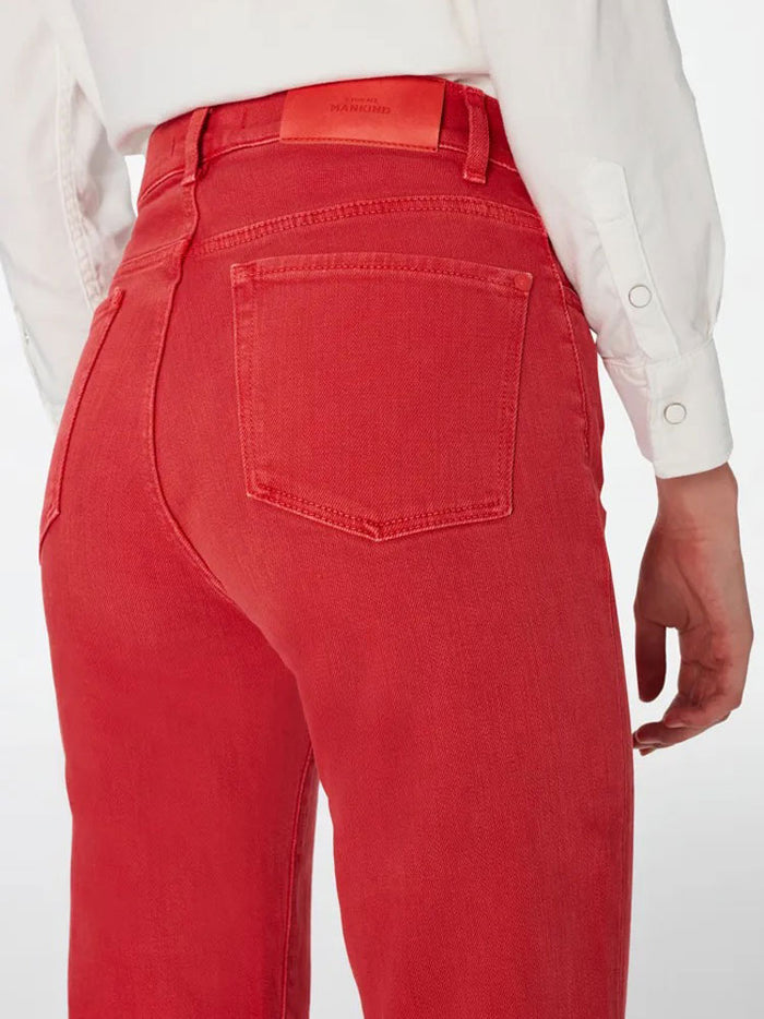 7 For All Mankind Logan Stovepipe Jeans with Raw Cut Hem Very Berry