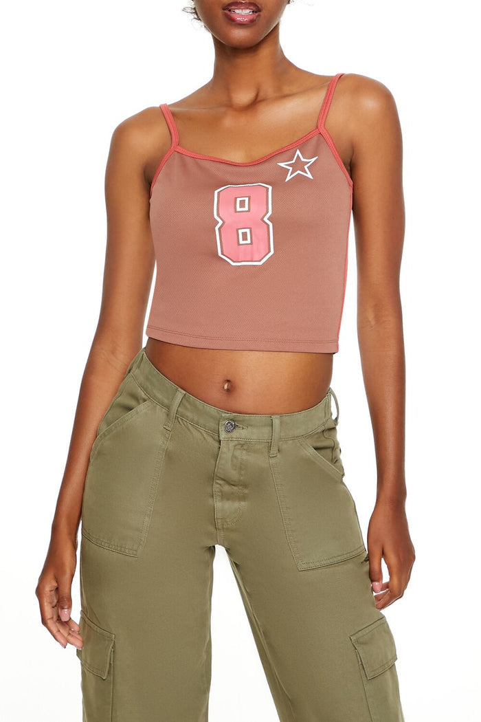 8 Star Graphic Cropped Cami