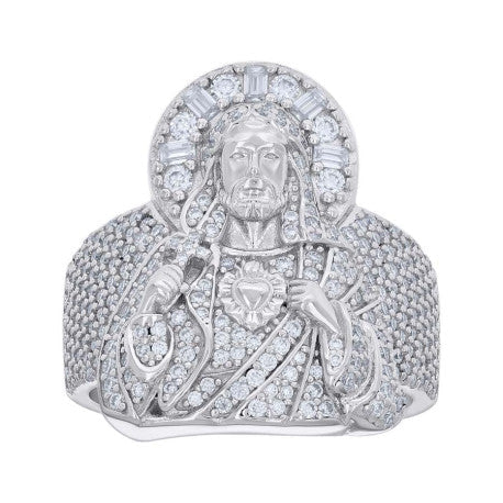 925 Sterling Silver R:1.82 , B:0.28Ctw Moissanite Ring