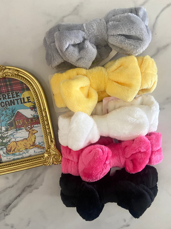 DEAL #28 Plush Spa Bow Headband - Deer Creek Mercantile