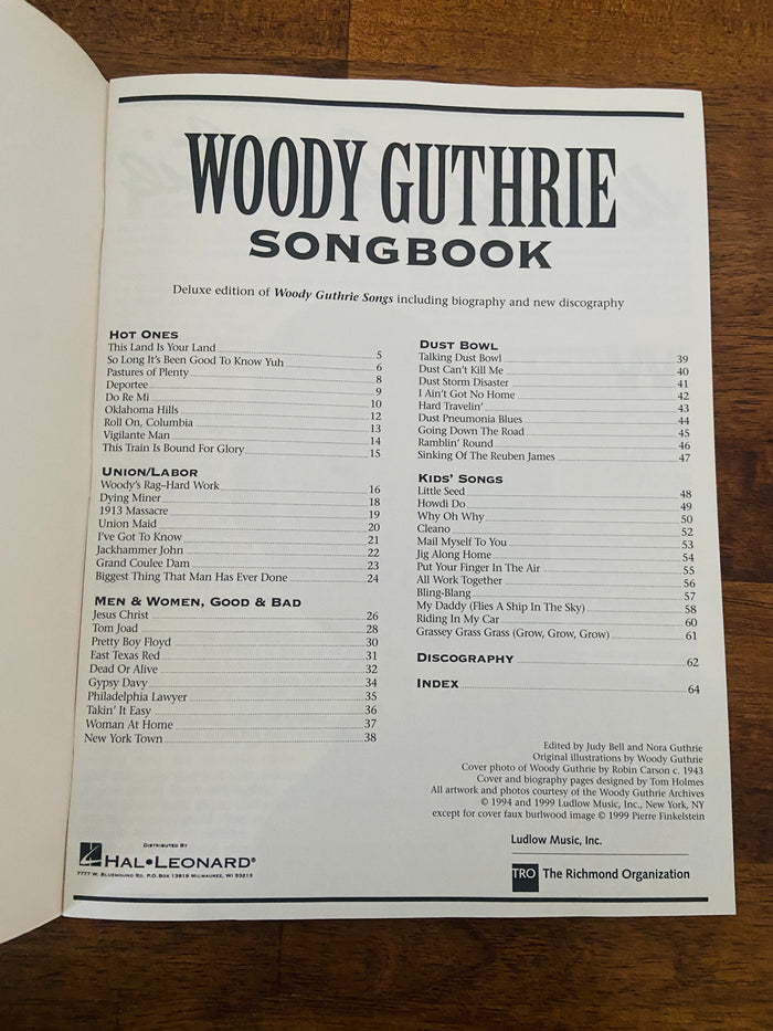 Vintage Woody Guthrie Songbook - Deer Creek Mercantile
