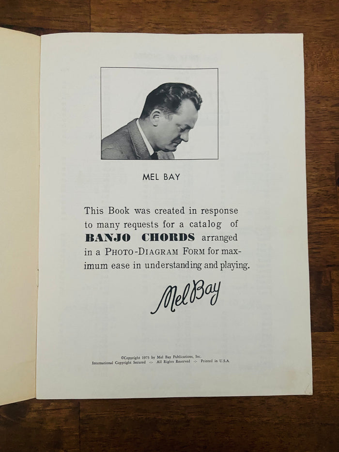 Vintage Mel Bay's Banjo Chords Book - Deer Creek Mercantile