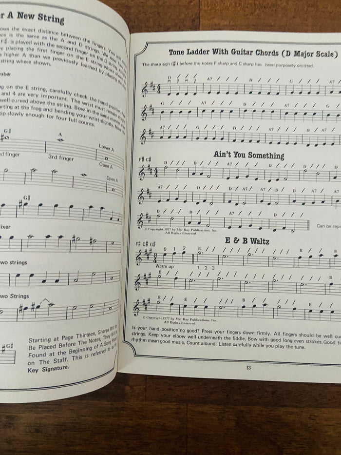 Vintage Mel Bay's How To Play Country Fiddle Book - Deer Creek Mercantile