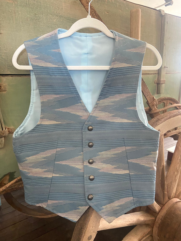 Vintage Men's Southwest Western Vest *Blue - Deer Creek Mercantile