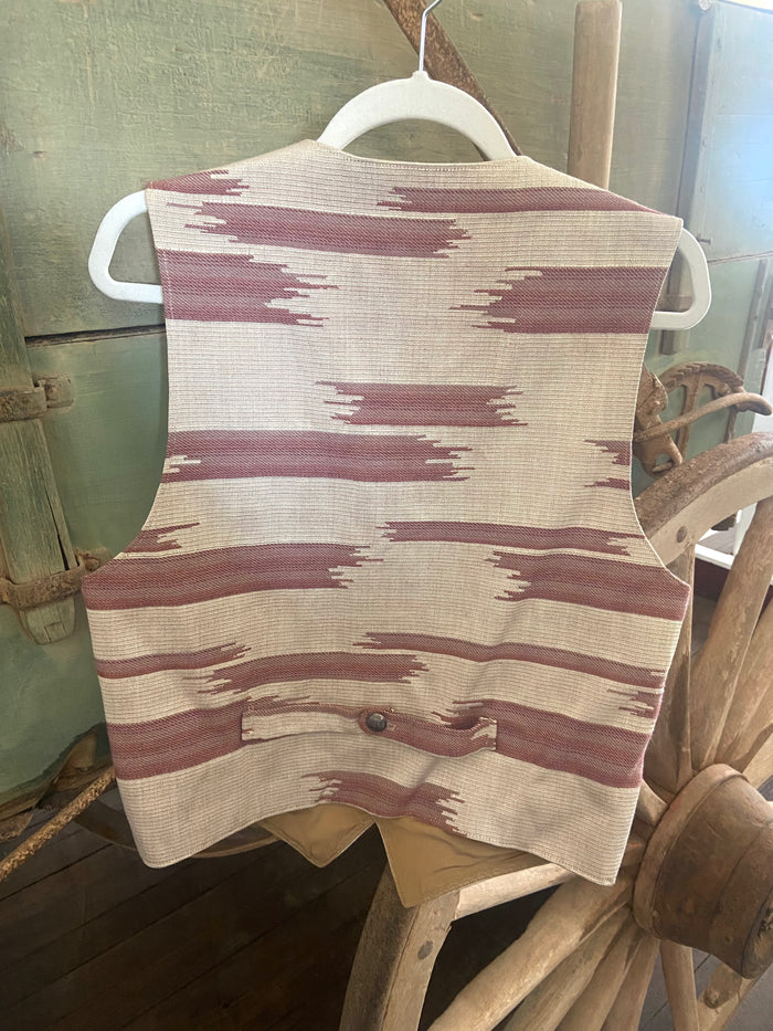 Vintage Men's Southwest Western Vest *Burgundy - Deer Creek Mercantile