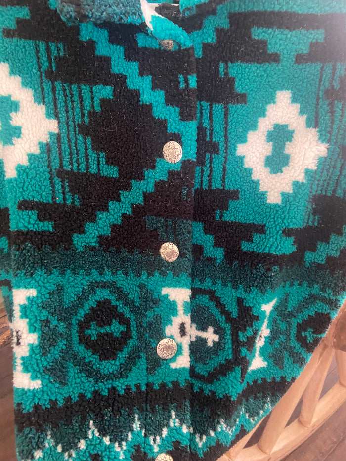 Vintage Southwest Western Vest *Turquoise Size Large - Deer Creek Mercantile