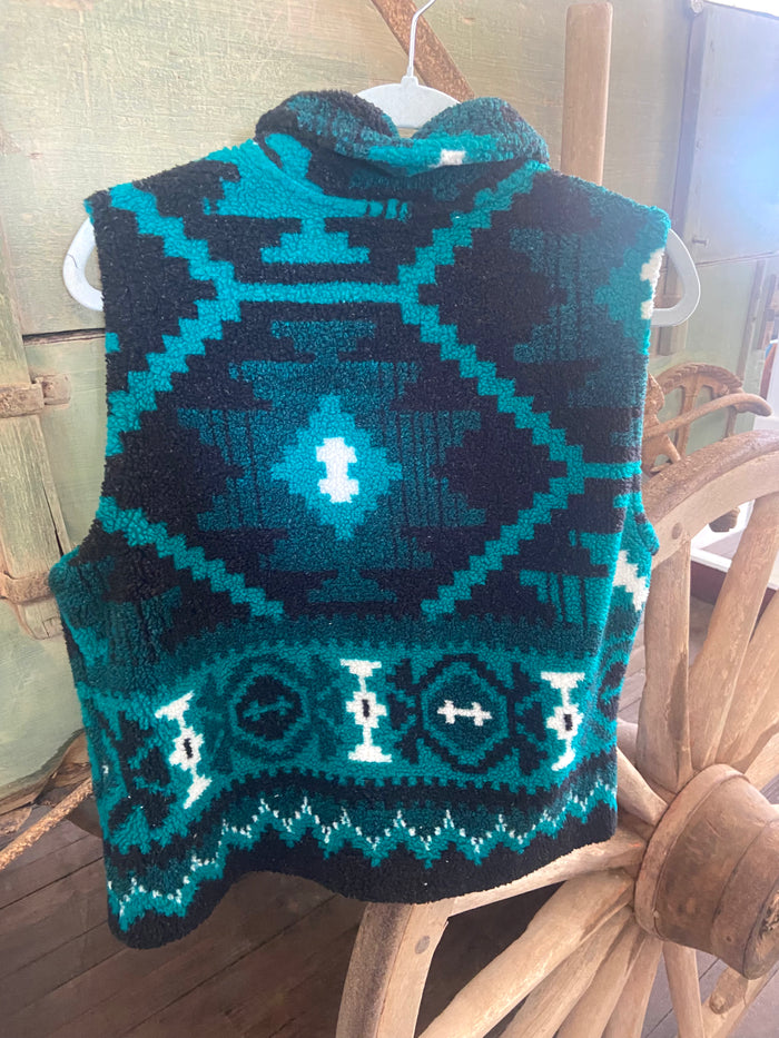 Vintage Southwest Western Vest *Turquoise Size Large - Deer Creek Mercantile
