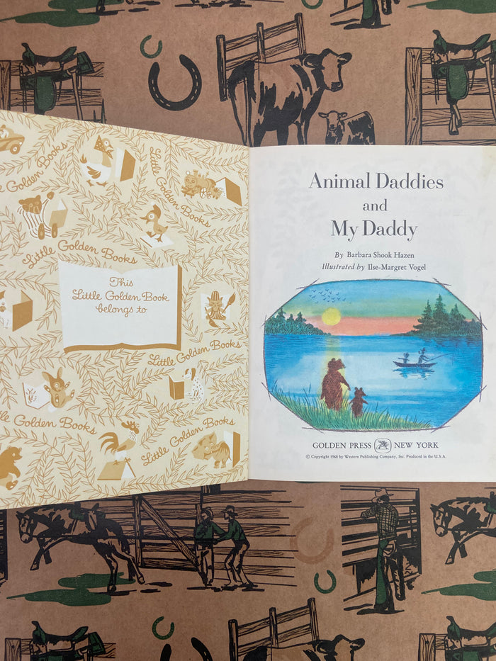 Vintage Little Golden Book - Animal Daddies And My Daddy - Deer Creek Mercantile