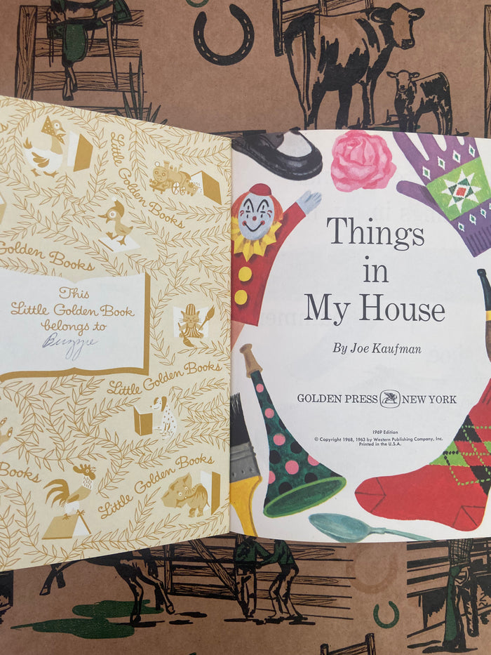 Vintage Little Golden Book - Things In My House - Deer Creek Mercantile