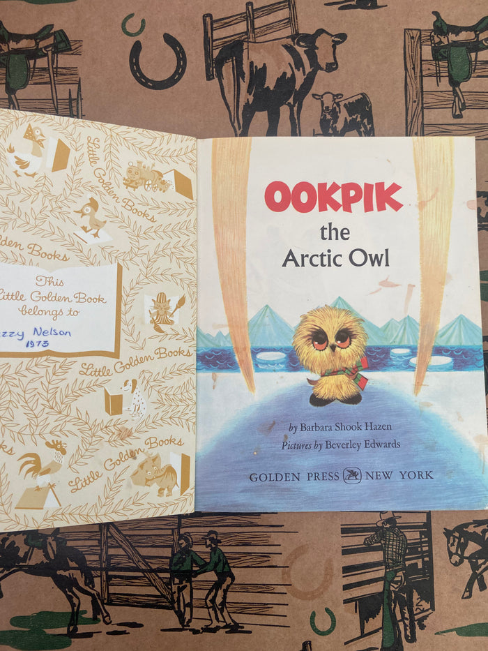 Vintage Little Golden Book - Ookpik The Arctic Owl, Letter A - Deer Creek Mercantile