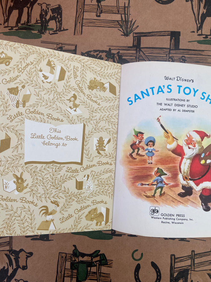Vintage Little Golden Book - Santa's Toy Shop - Deer Creek Mercantile