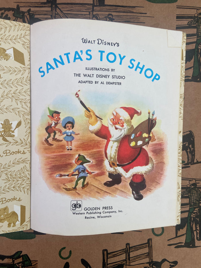 Vintage Little Golden Book - Santa's Toy Shop - Deer Creek Mercantile