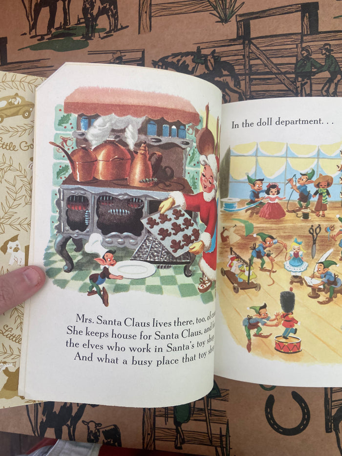 Vintage Little Golden Book - Santa's Toy Shop - Deer Creek Mercantile