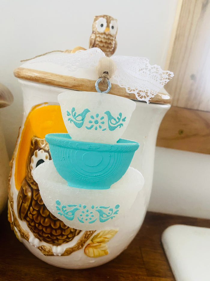 Vintage Bowl Car Freshie *Turquoise - Deer Creek Mercantile