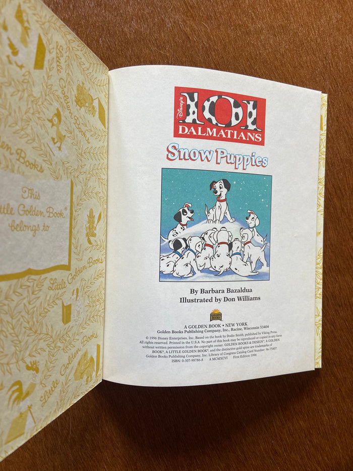 Vintage Little Golden Book 101 Dalmations Snow Puppies - Deer Creek Mercantile