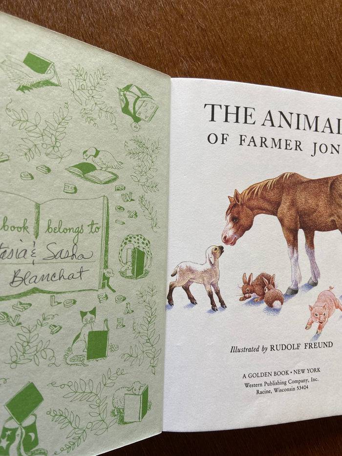 Vintage Little Golden Book The Animals Of Farmer Jones Commemorative 50th Anniversary Edition - Deer Creek Mercantile