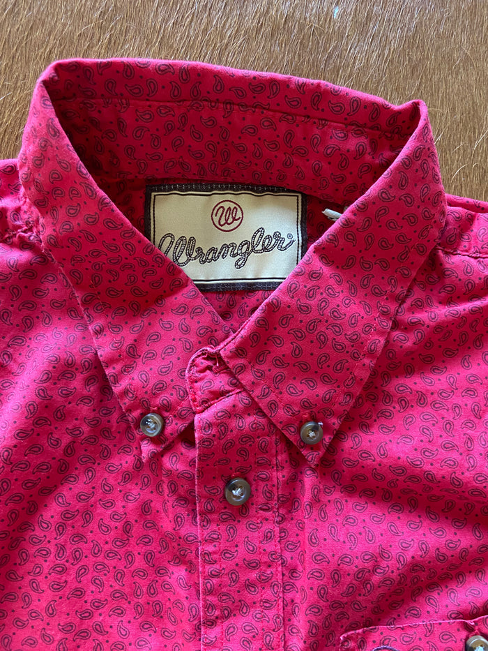 Vintage Wrangler Red Paisley Shirt *Youth Girls XXL - Deer Creek Mercantile