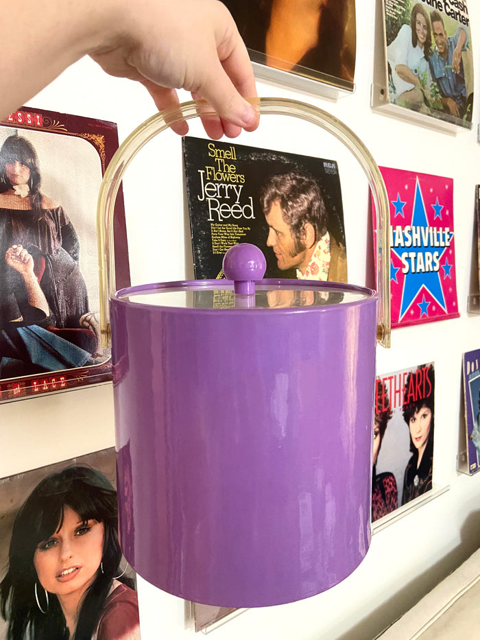 Vintage Purple Plastic Ice Bucket - Deer Creek Mercantile