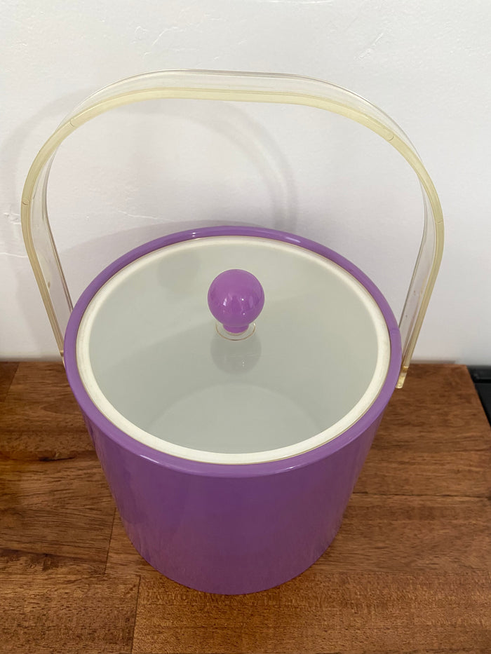 Vintage Purple Plastic Ice Bucket - Deer Creek Mercantile