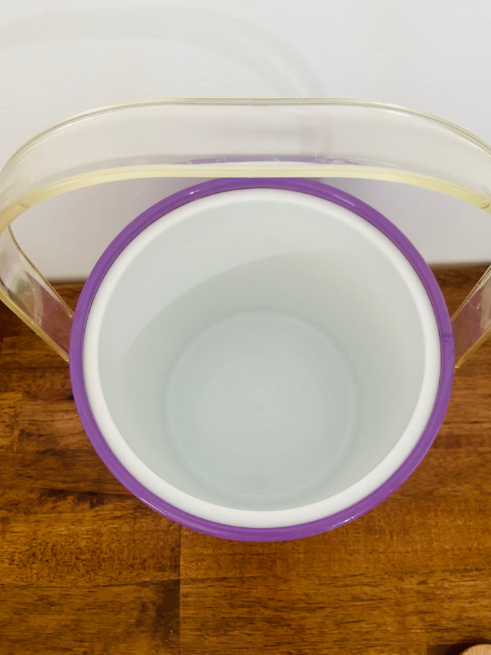 Vintage Purple Plastic Ice Bucket - Deer Creek Mercantile