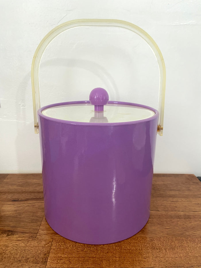 Vintage Purple Plastic Ice Bucket - Deer Creek Mercantile
