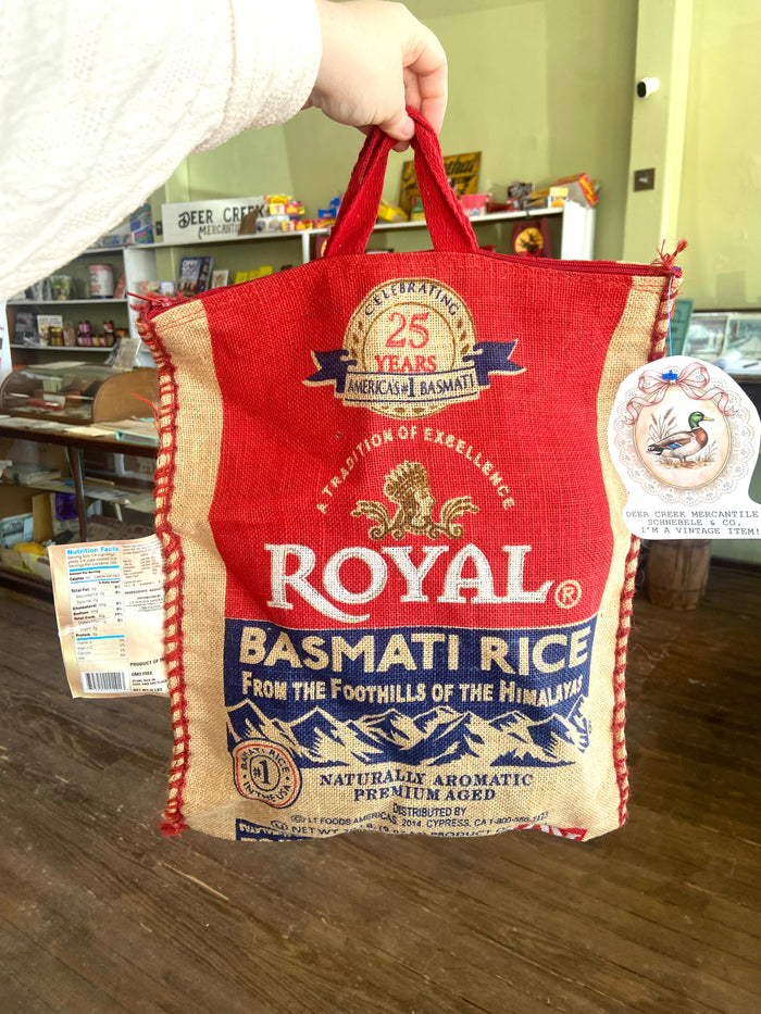Vintage Feed Sack Tote Bag - Deer Creek Mercantile