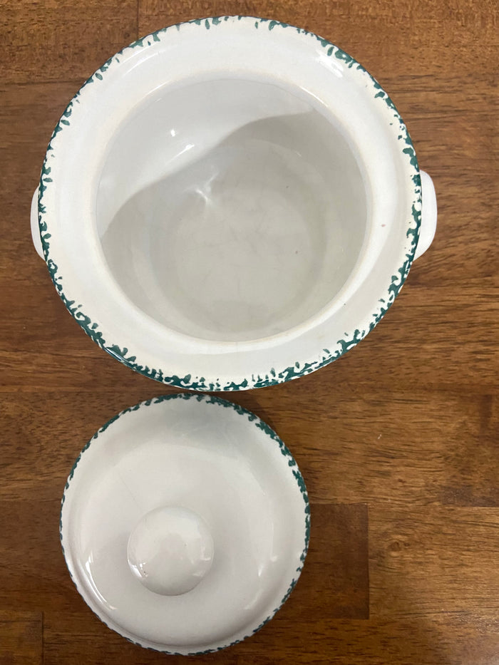 Vintage Green Heart Dish With Lid - Deer Creek Mercantile