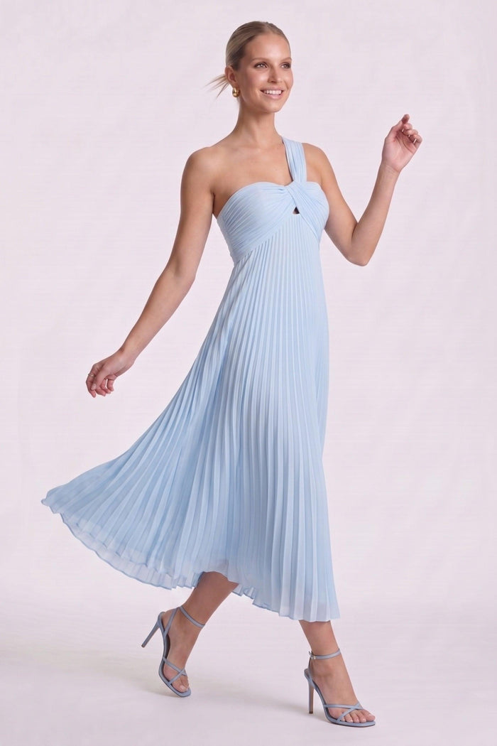 A-Line Ankle Length Chiffon Wedding Guest Dress CG0324