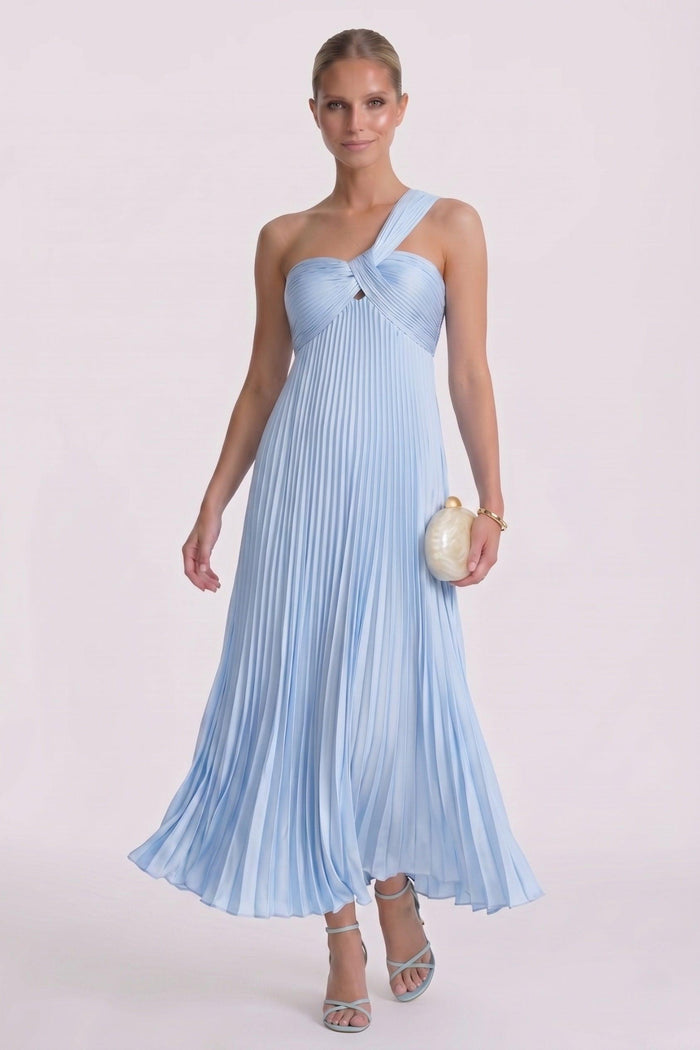 A-Line Ankle Length Chiffon Wedding Guest Dress CG0324
