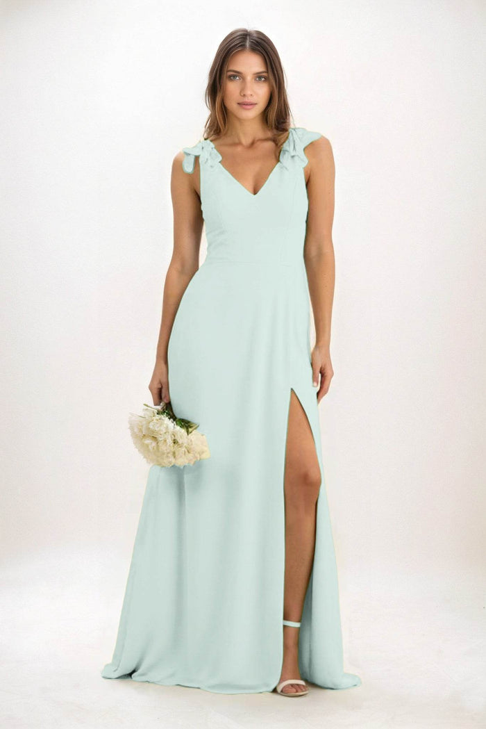 A-Line Maxi Chiffon Bridesmaid Dress CB0828 - COCOMELODY