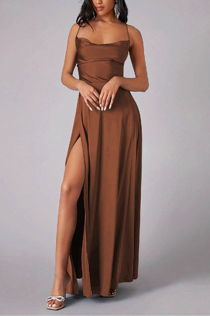 A-line Maxi Stretch Formal Evening Dresses 865729646697 - COCOMELODY