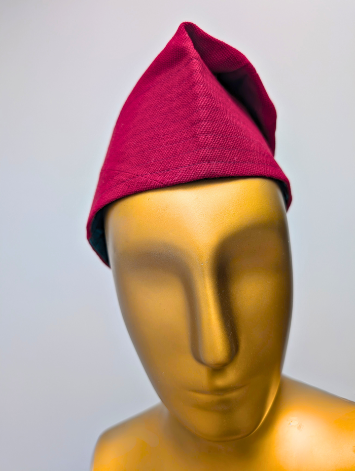 Adeyemi Aso Oke African Cap – Wine (Fila Hat)