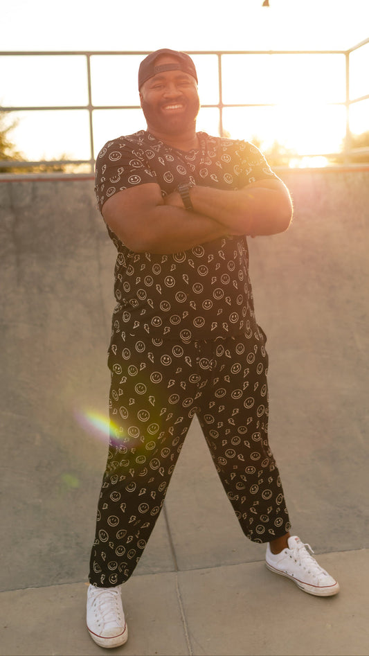 Adult Jogger Set In Electric Smiles