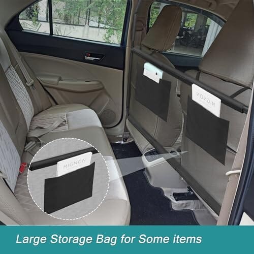 Adventure Car Front Seat Barrier, Adjustable Seat Divider for Dogs, 17" x 18" Travel Pet Clever