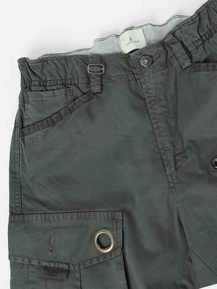 Sage Green Cargo Pants for Men detail view - Aero Nord Cargo Pant by Italian Colony