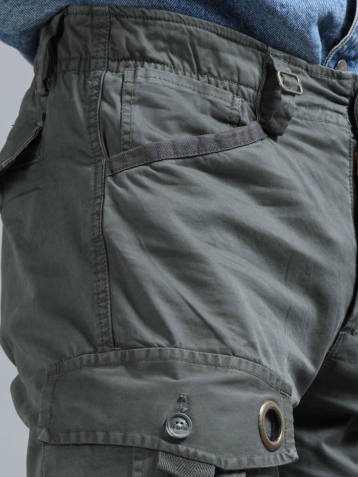Sage Green Cargo Pants for Men detail view - Aero Nord Cargo Pant by Italian Colony