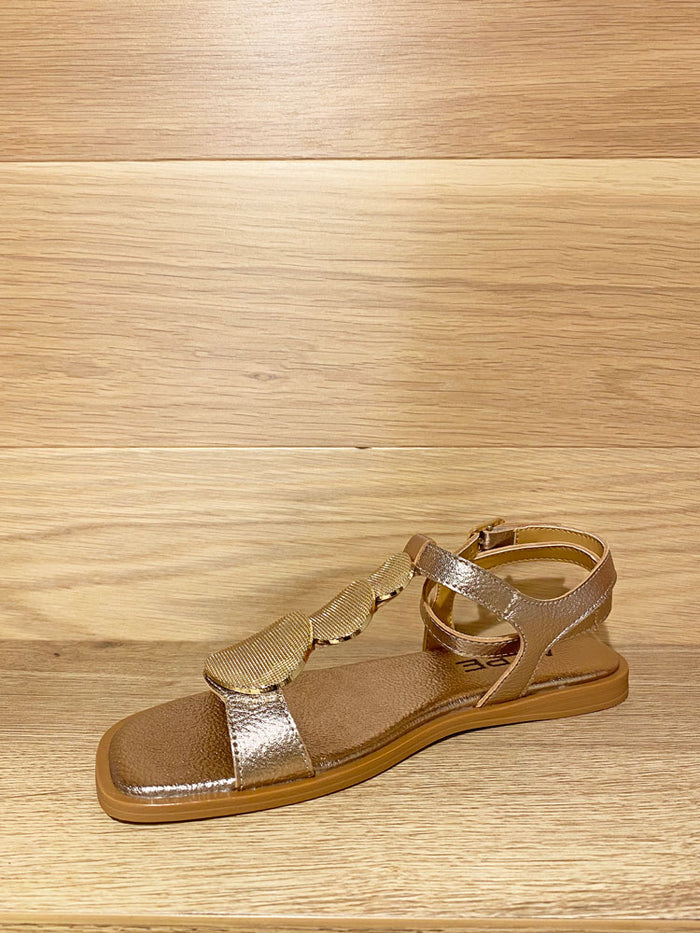 Alpe Leather Platino Embellished Sandal
