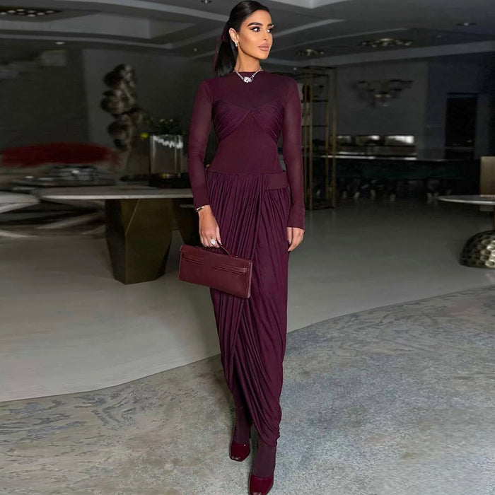 Althea Maxi Dress - Burgundy