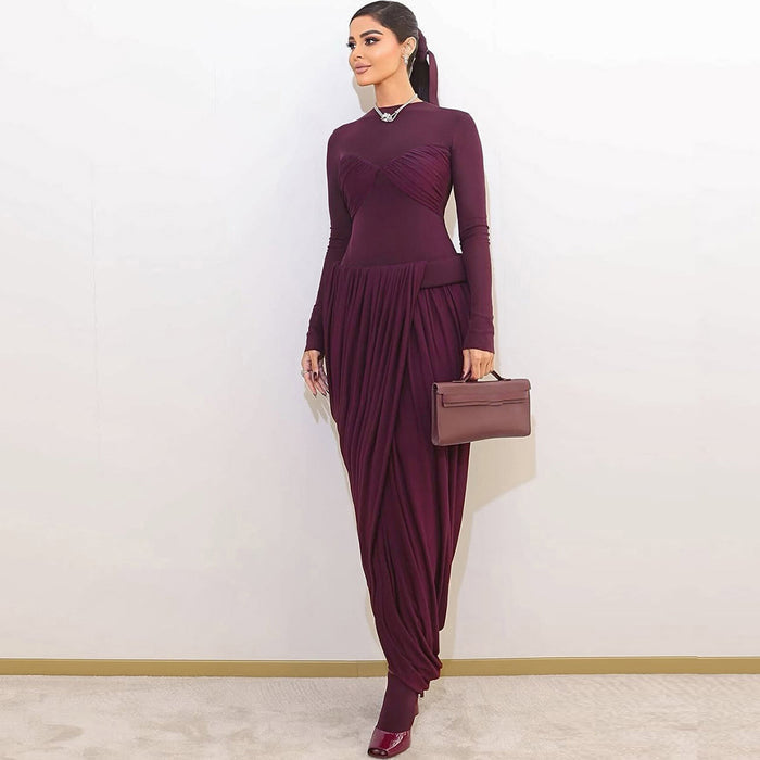 Althea Maxi Dress - Burgundy