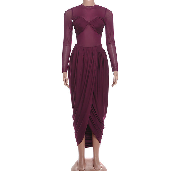 Althea Maxi Dress - Burgundy