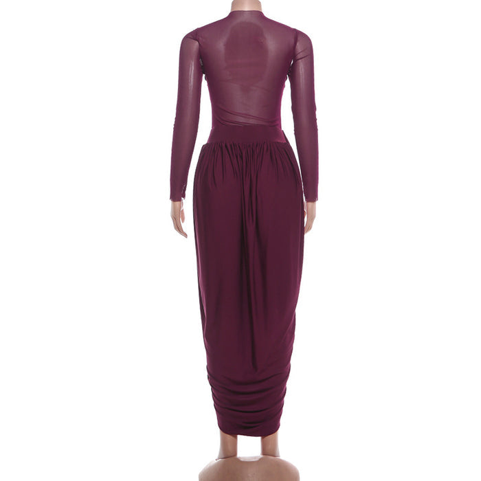 Althea Maxi Dress - Burgundy