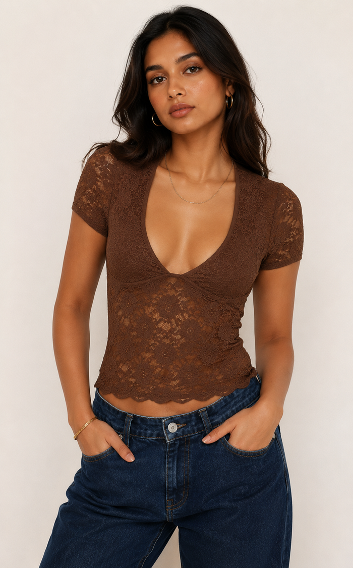 Amira Top - Brown