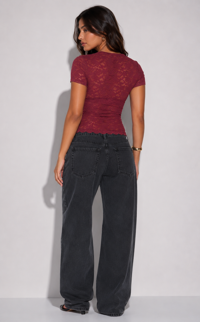 Amira Top - Burgundy