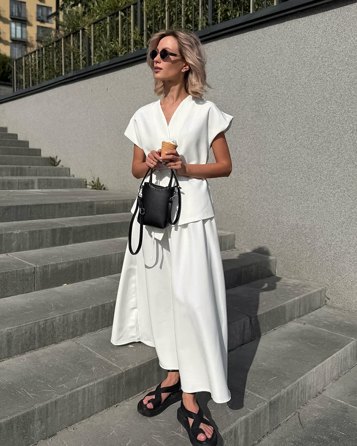 Amora Co ord Set - White