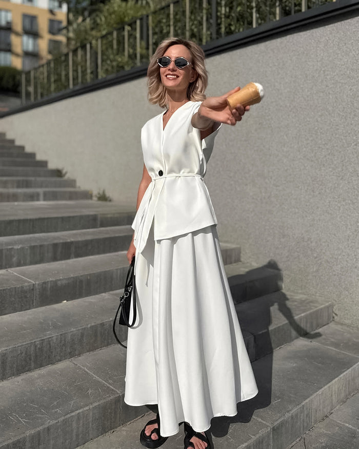Amora Co ord Set - White