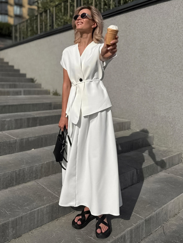 Amora Co ord Set - White